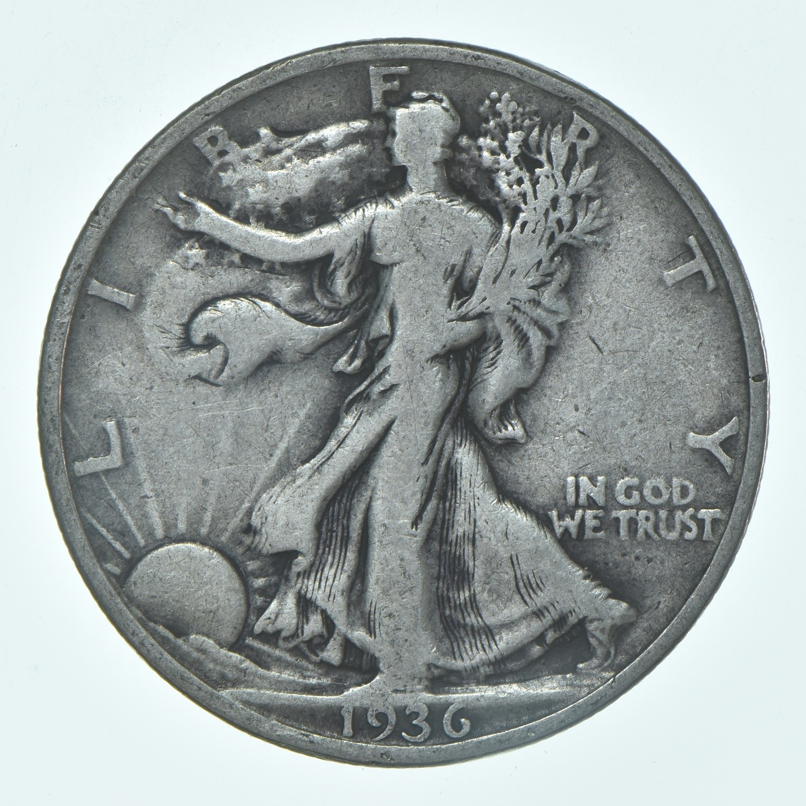 1936-P Walking Liberty Half Dollar CIRC VG+ 90% Silver