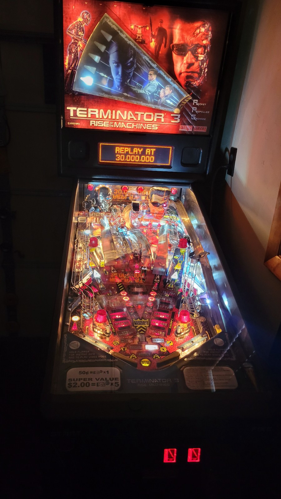Stern Terminator 3 Pinball Machine HUO, Rise Of The Machines 2003
