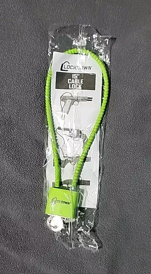 Lockdown 15" Cable Lock - Re-enforced With Non-marring Sheathing - 2-keys
