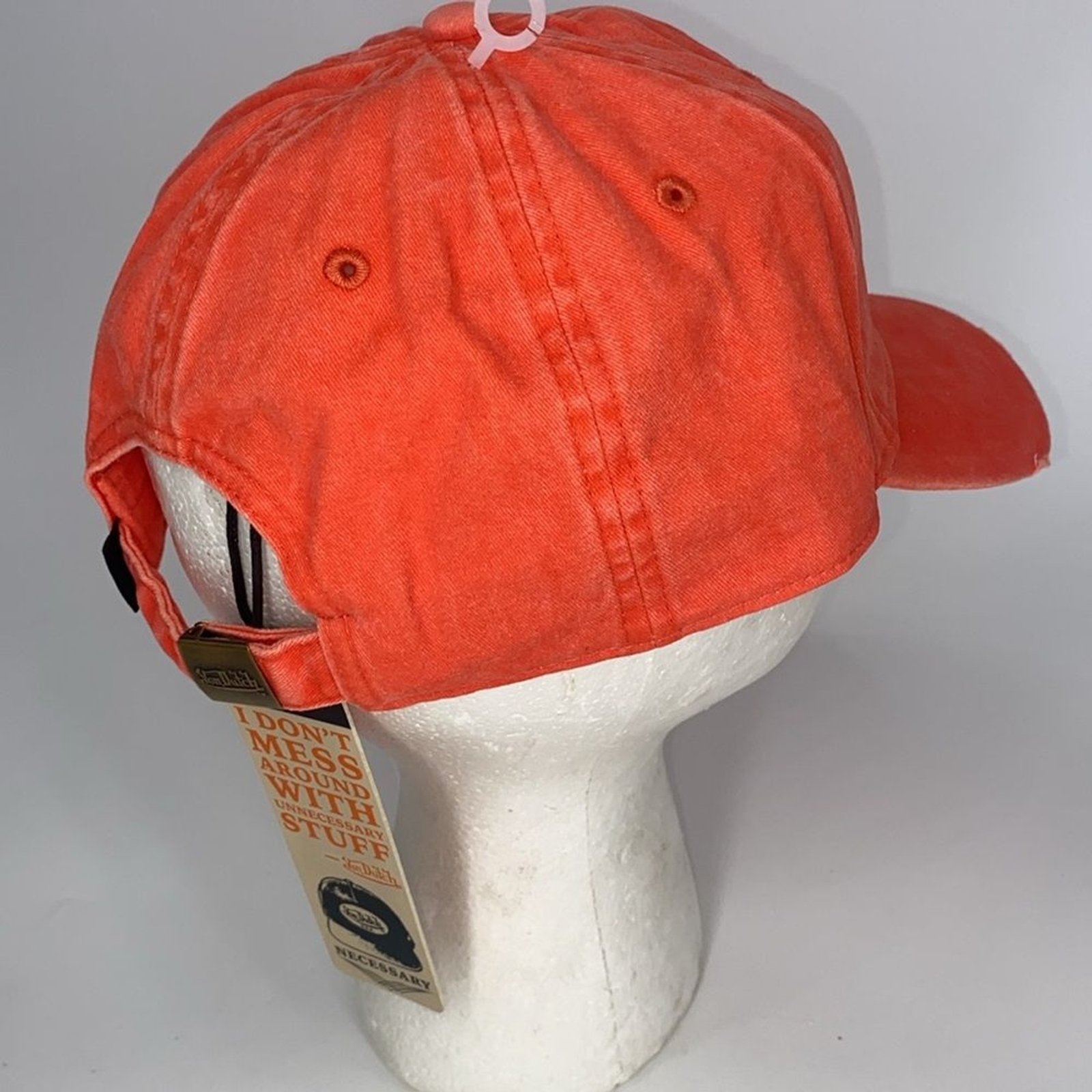 Von Dutch Twill Dad Cap Orange Strapback NWT Adjustable Baseball Hat