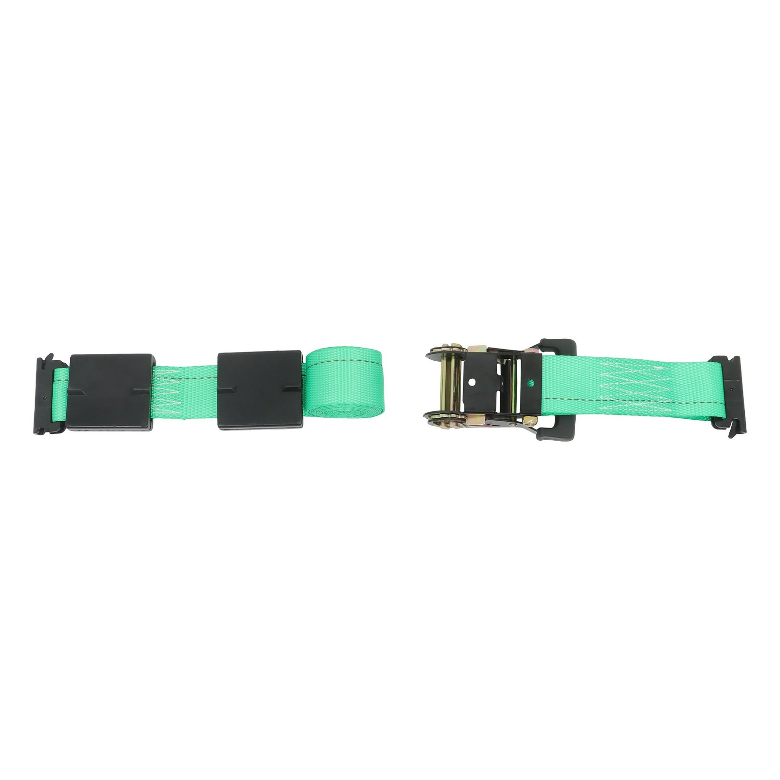 Green Wheel Chock Tie Down E Track Towing System Trailer For ATV UTV Heavy Duty