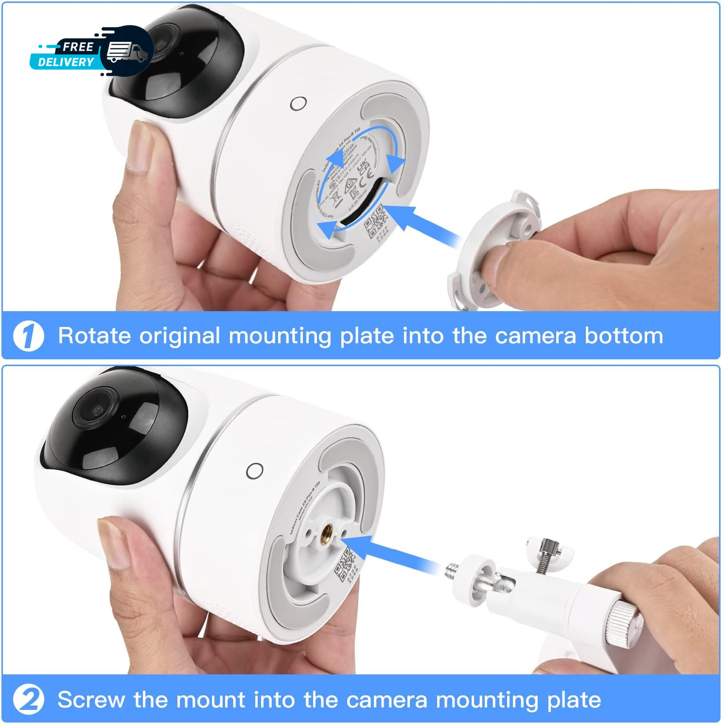 2Pack Adjustable Wall Mount for Eufy Security Indoor Cam P24 and E220 No