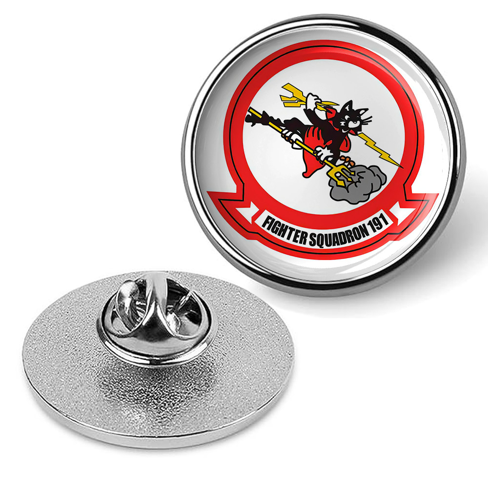 VF-191 'Satan's Kittens' Tie Tac, Hat Pin, Badge, Military Lapel Pins - Silver