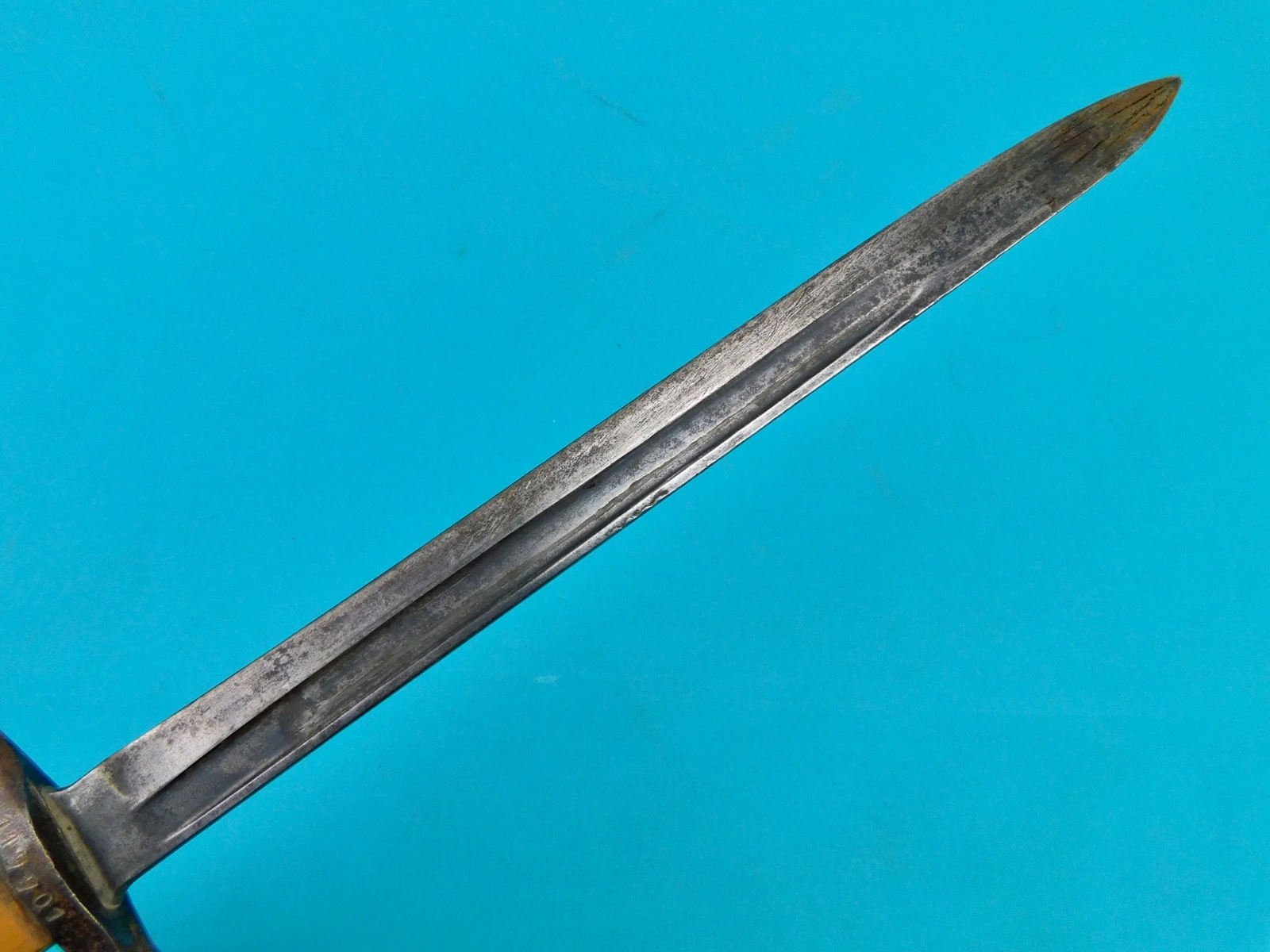 Italian Italy Vintage WW2 Bayonet Fighting Knife w/ Scabbard Frog