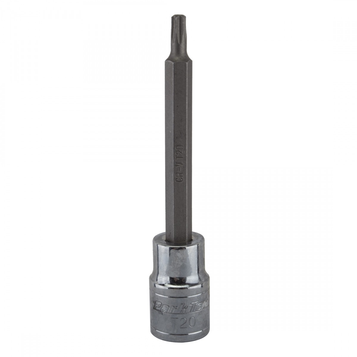 Park Tool T20 Torx Bit - Chrome Vanadium Steel, 3/8" Drive, Long Reach