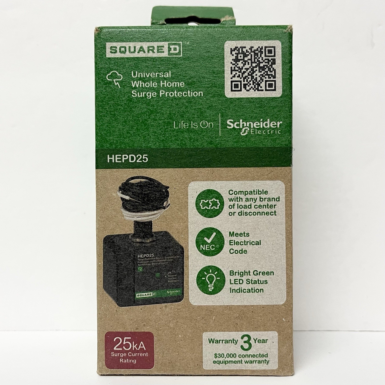 Square D by Schneider Electric HEPD25 Home Electronics Protective Device NEW