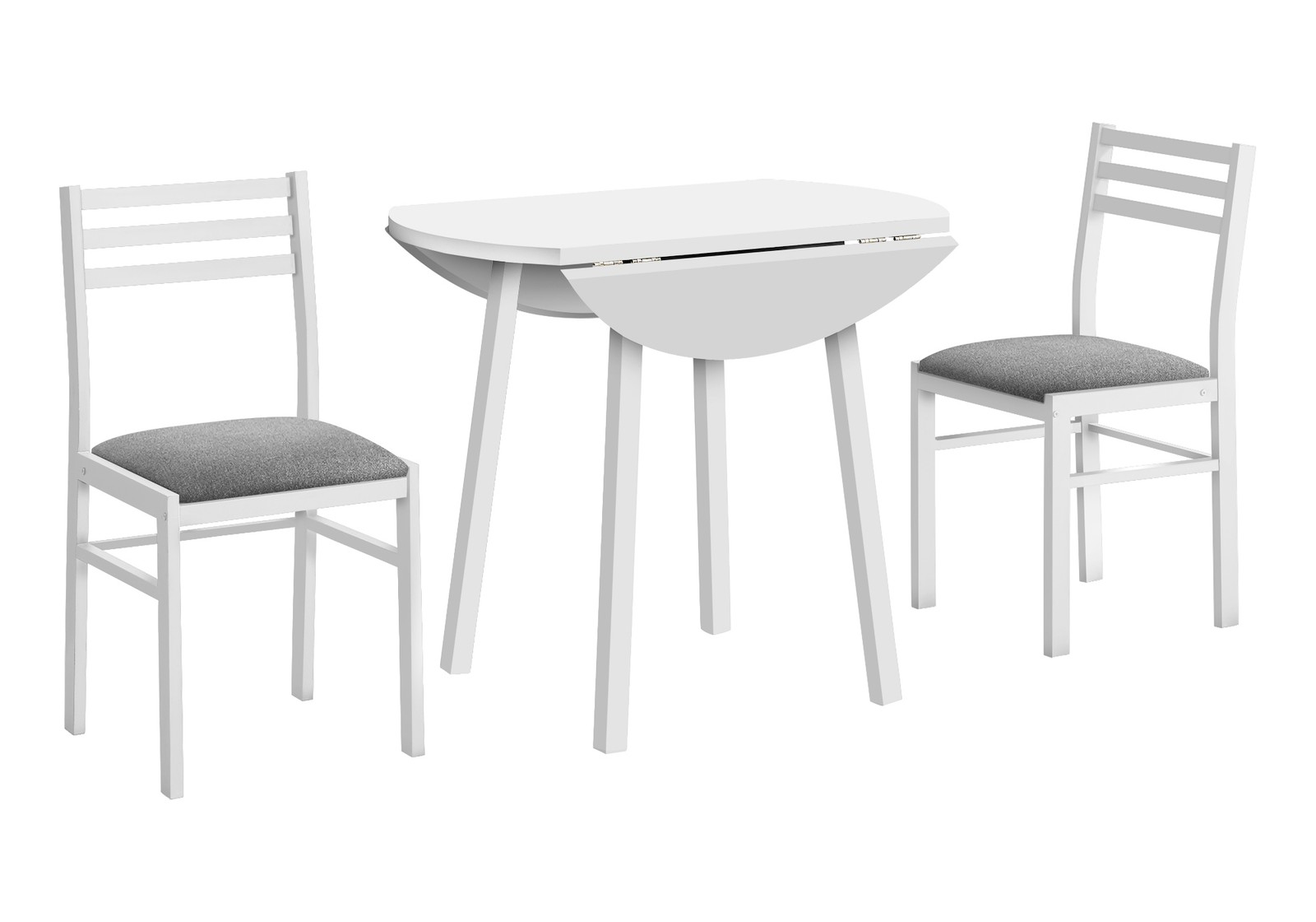 Dining Table Set, 3pcs Set, Small, 35" Drop Leaf, Kitchen