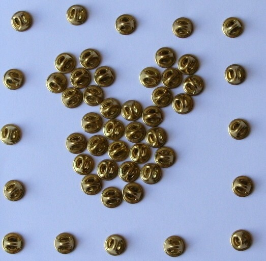50pcs Gold Brass Metal Lapel Military Pin Back Butterfly Clasp Clutch Holder