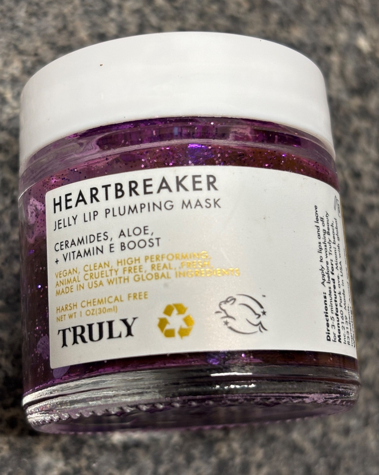 TRULY HEARTBREAKER Vegan Jelly Lip Plumping Mask - 1 oz - NEW