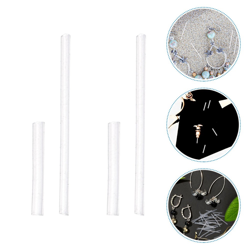 100 Pcs Earrings Protector Protectors Silicone Clear Sleeve Retainer