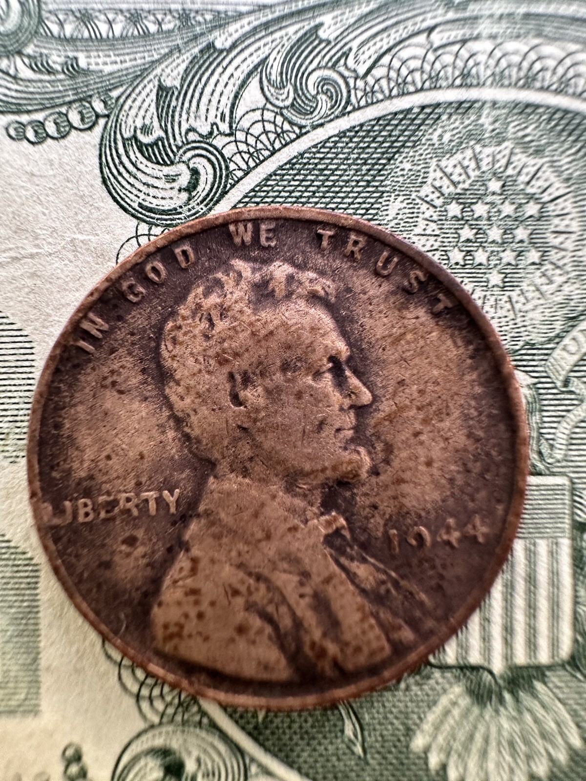 1944 Wheat Penny - No Mint Mark - nice condition