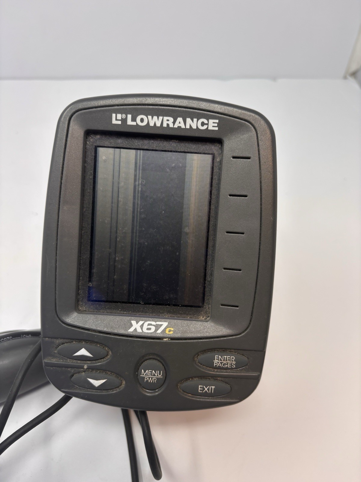 Lowrance X67c Fish Finder Head Unit Only Untested For Parts Repair