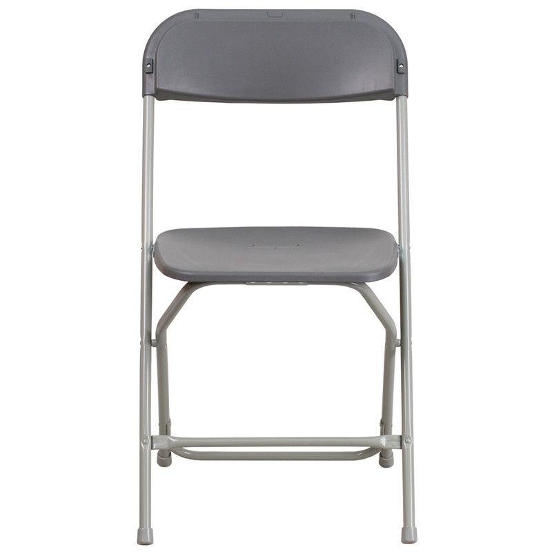(10 PACK) 650 Lbs Capacity Commercial Quality Gray Plastic Folding Chairs