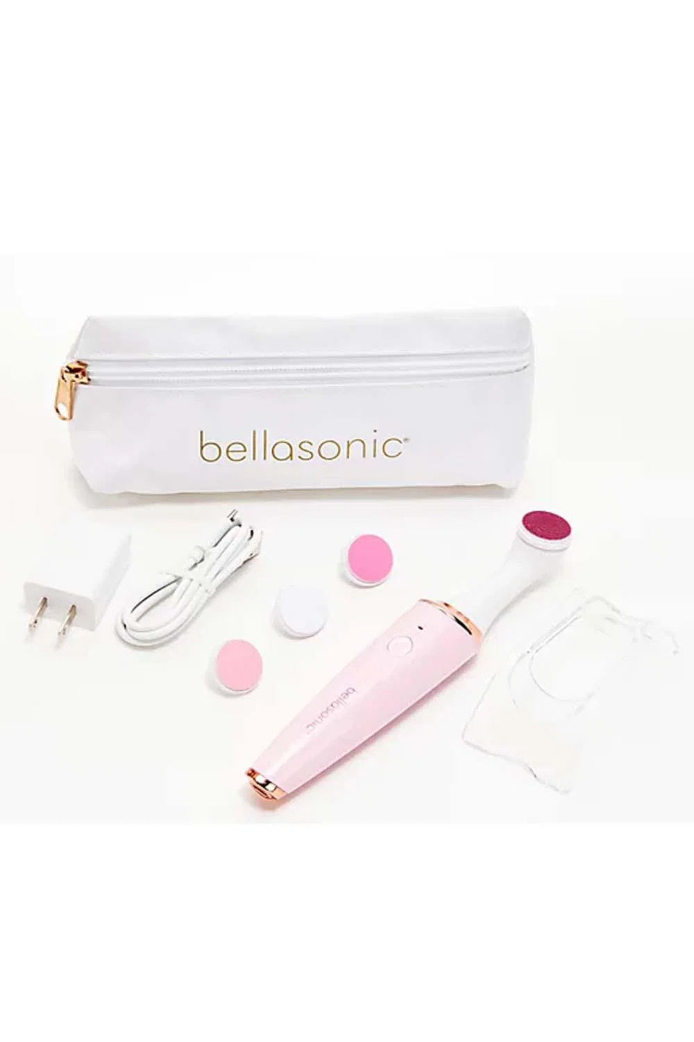 Bellasonic 4-in-1 Electric Nail File with Travel Bag Discs Pink