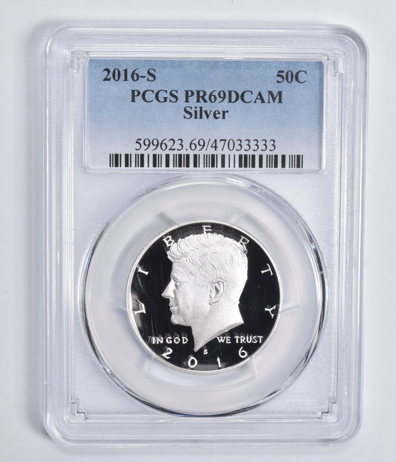 2016-S Kennedy Half Dollar Silver PR69 DCAM PCGS Blue Lbl