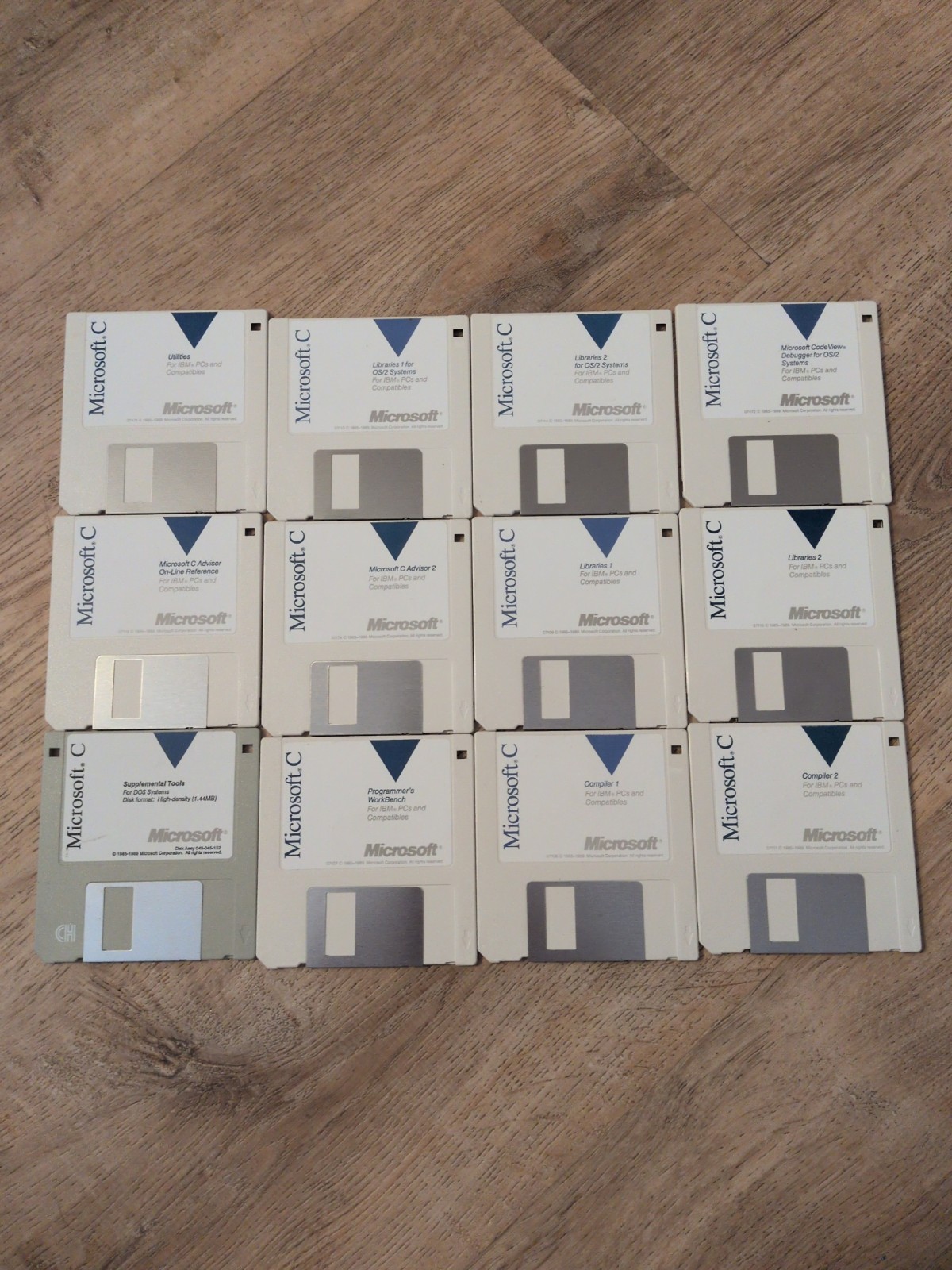 Vintage Software Microsoft C Floppy Disks 12 Total