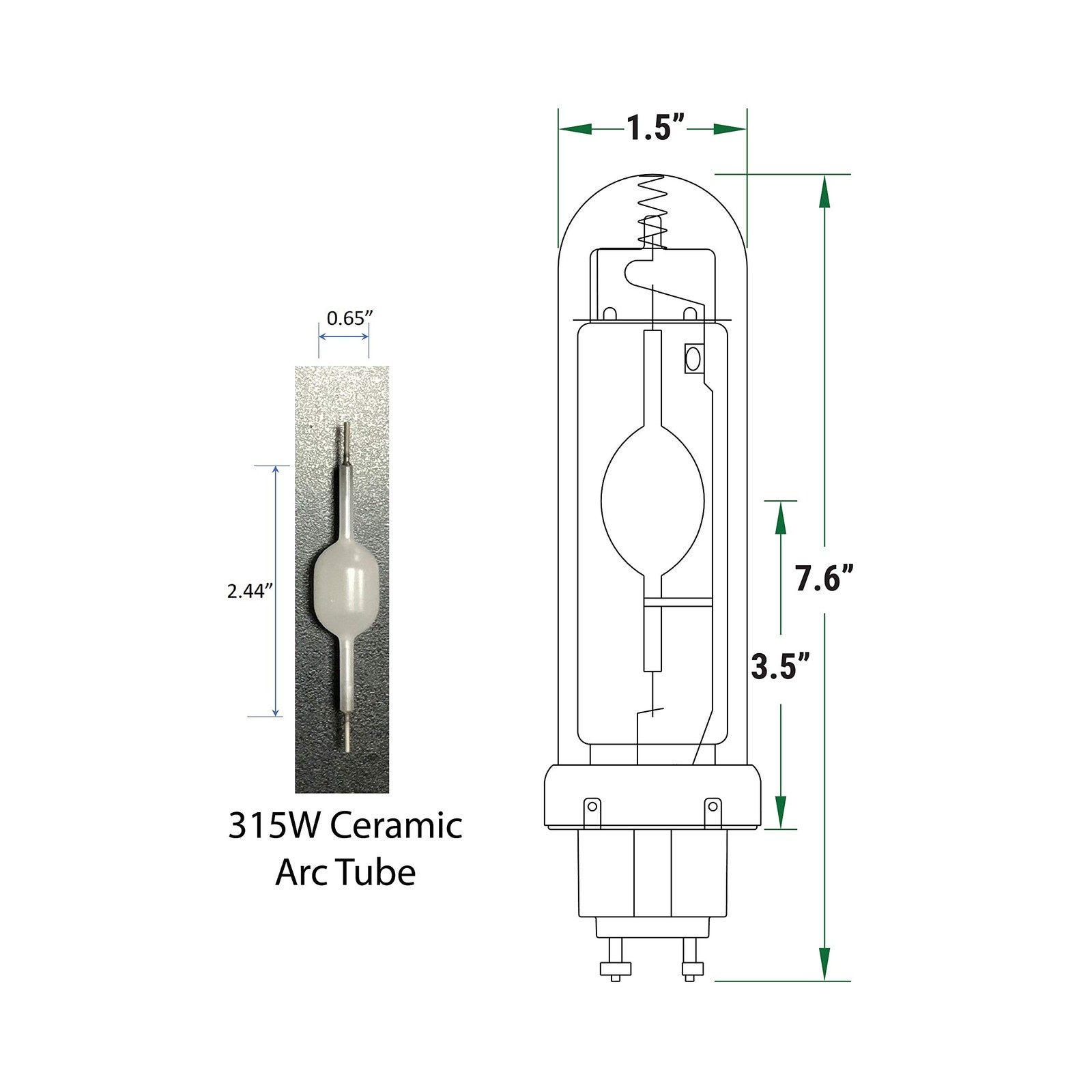 FLILED Horticulture Ceramic Metal Halide