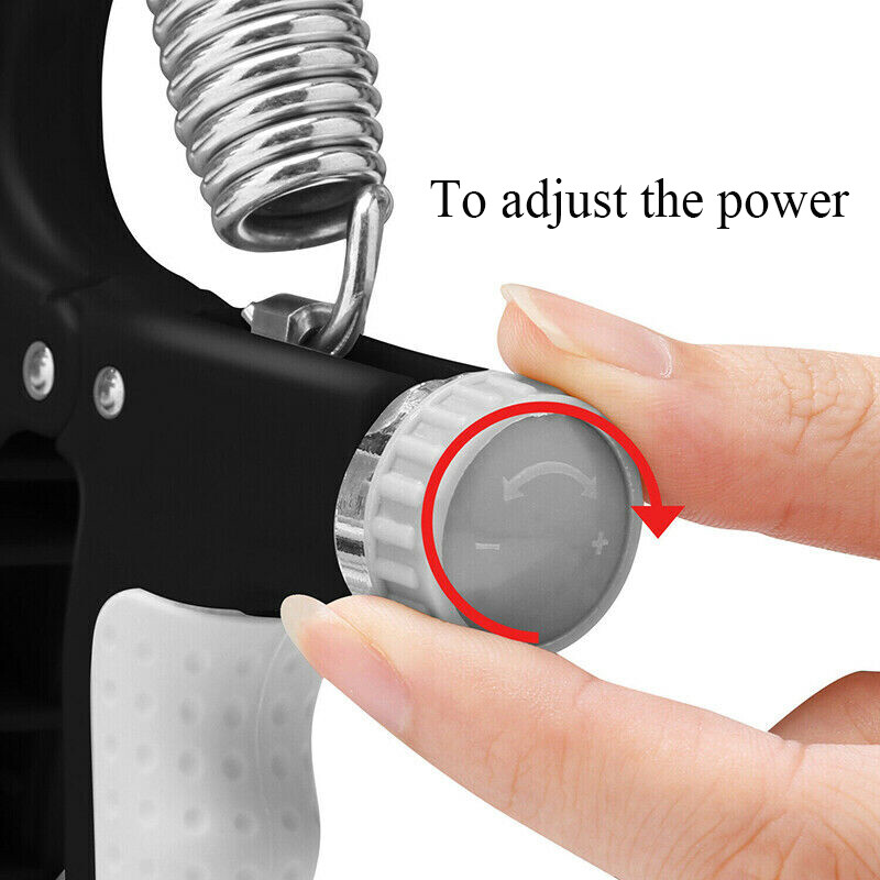 Hand Grip Strength Power Trainer Gripper Strengthener Adjustable Gym Exerciser