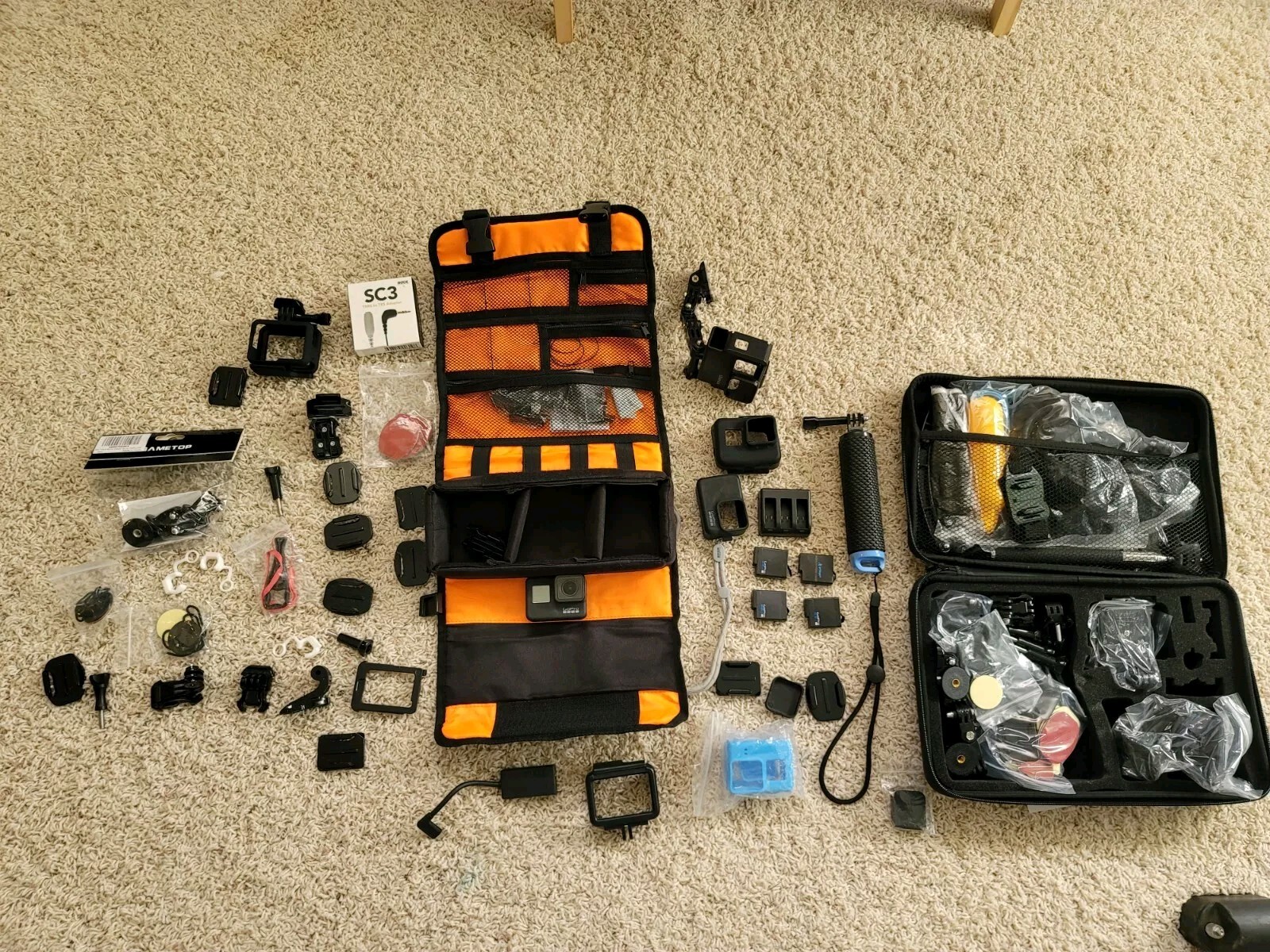 GoPro Hero7 Black With 5 Batteries And Tons Of Accessories
