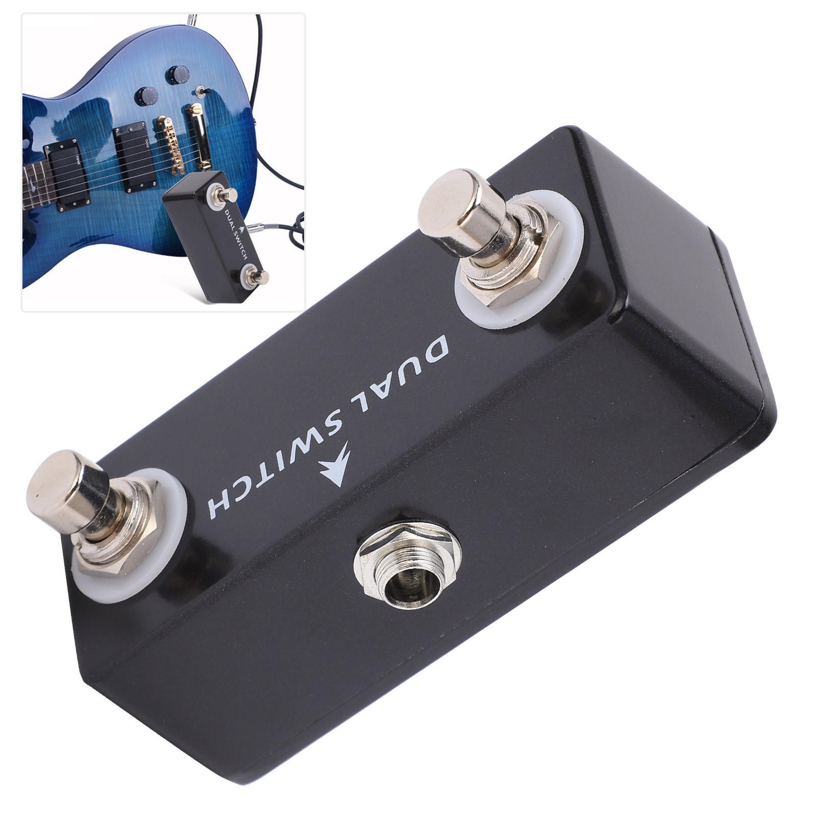 Guitar Foot Switch Pedal Dual Footswitch Tap Momentary Lock Free Controller