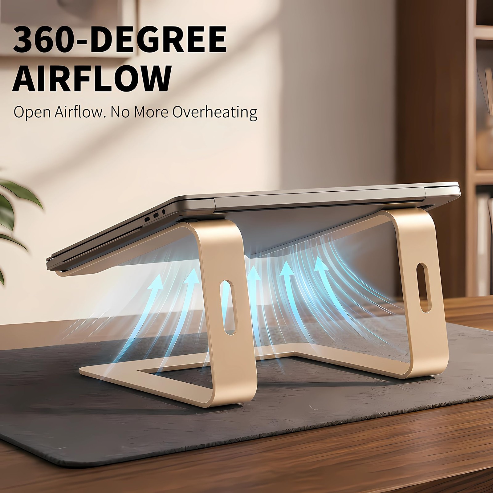 Ergonomic Laptop Stand, Premium 5mm Aluminum Riser for 10-15.6 Inch Notebook ...