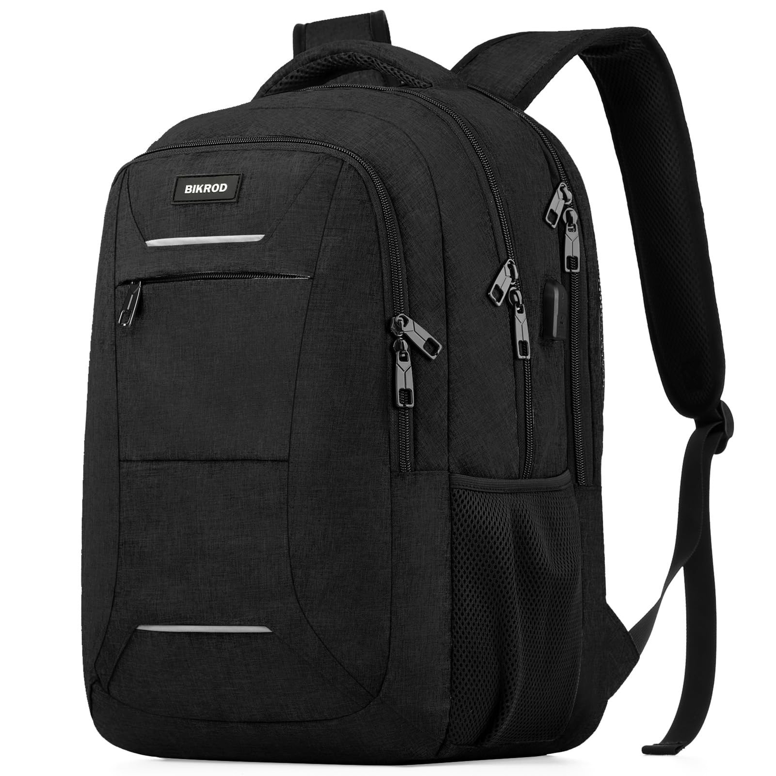 BIKROD Backpack for Men & Women, School Backpack for Teens, Black Water Resis...