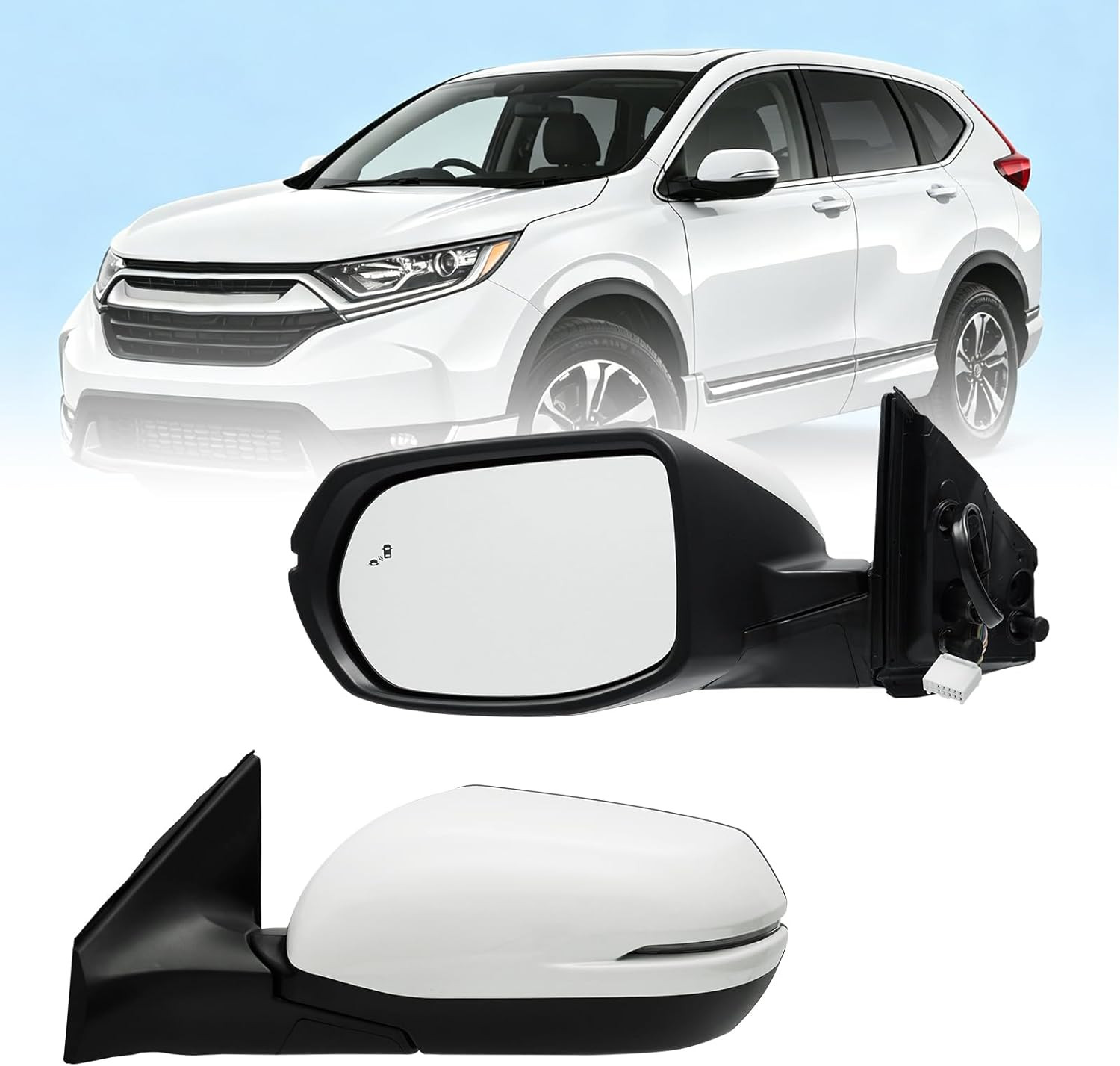 Left Driver Side Mirror Compatible with 2017 2018 2019 2020 2021 2022 Honda CRV