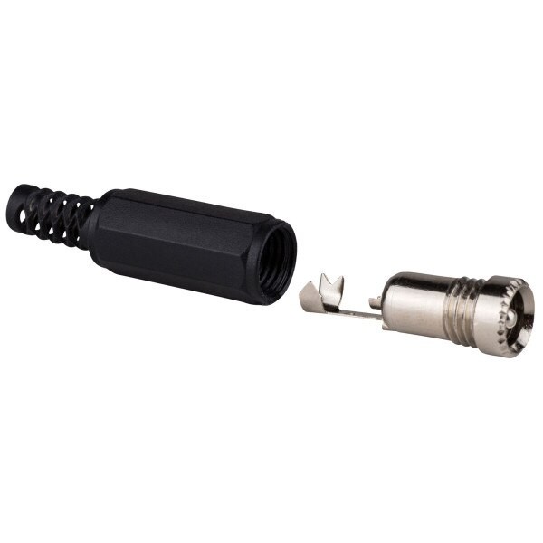 3-Pack 2.5 x 5.5 mm In-Line DC Barrel Power Jack Connector