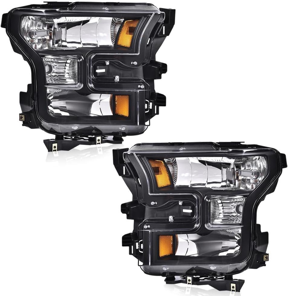 Headlights Assembly, Fit for 2015 2016 2017 Ford F150 Headlamps(Do Not Fit Model