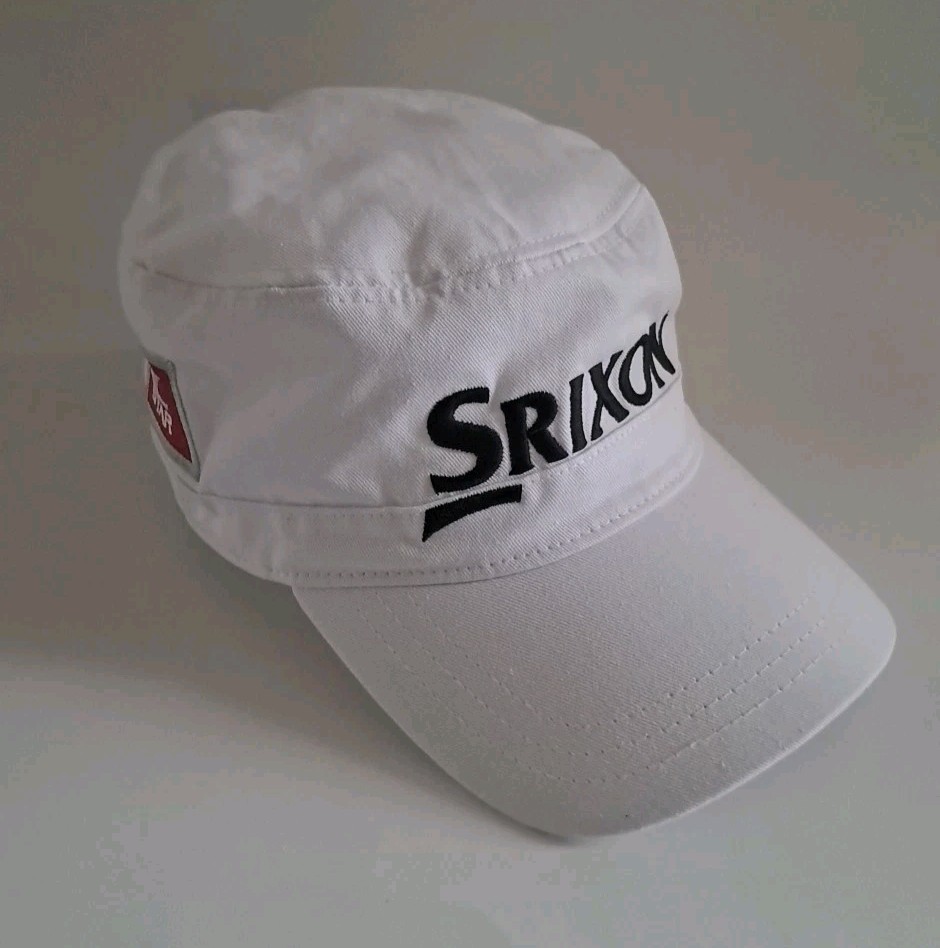 Srixon Cadet Hat Rare Design Golf Hat Cap Adjustable Strap, White, ZStar