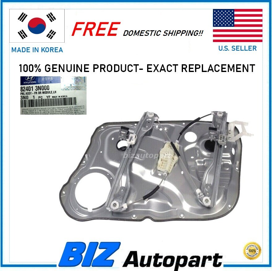 GENUINE⭐WINDOW REGULATOR w/o SAFE CLOSURE FR LH for 11-13 EQUUS # 82401-3N000
