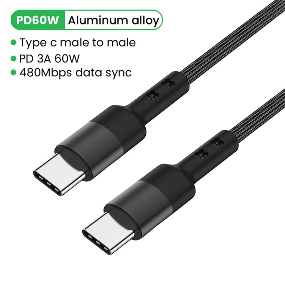 USB C to USB C Fast Charger PD Dual Type-C Charging Data Sync USB Cable