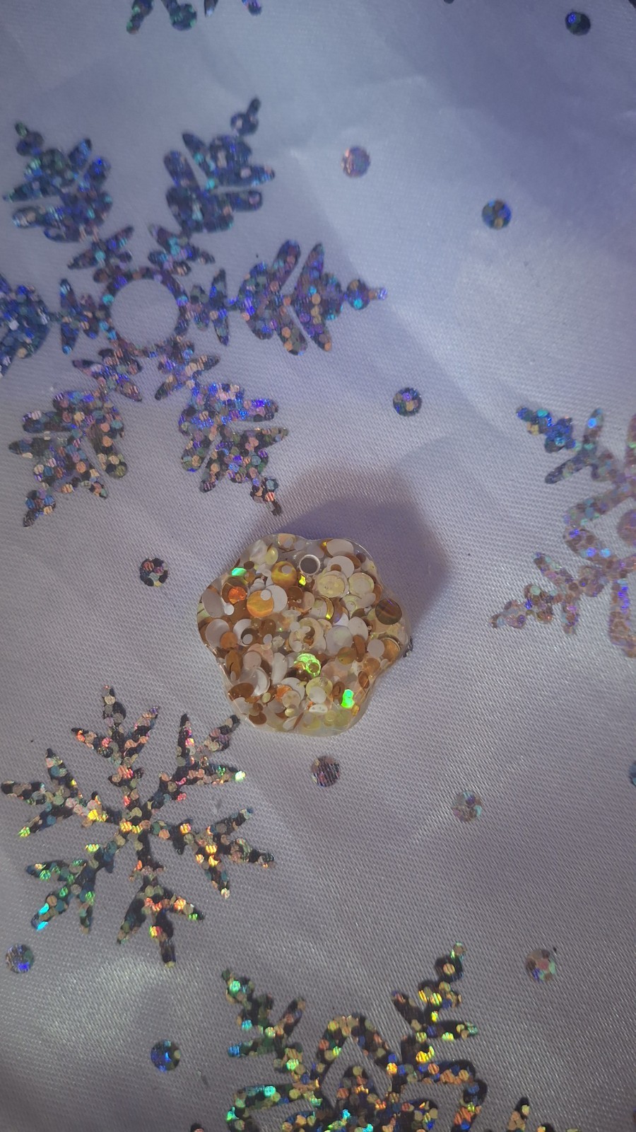 Resin Tag Dog Yellow and Gold