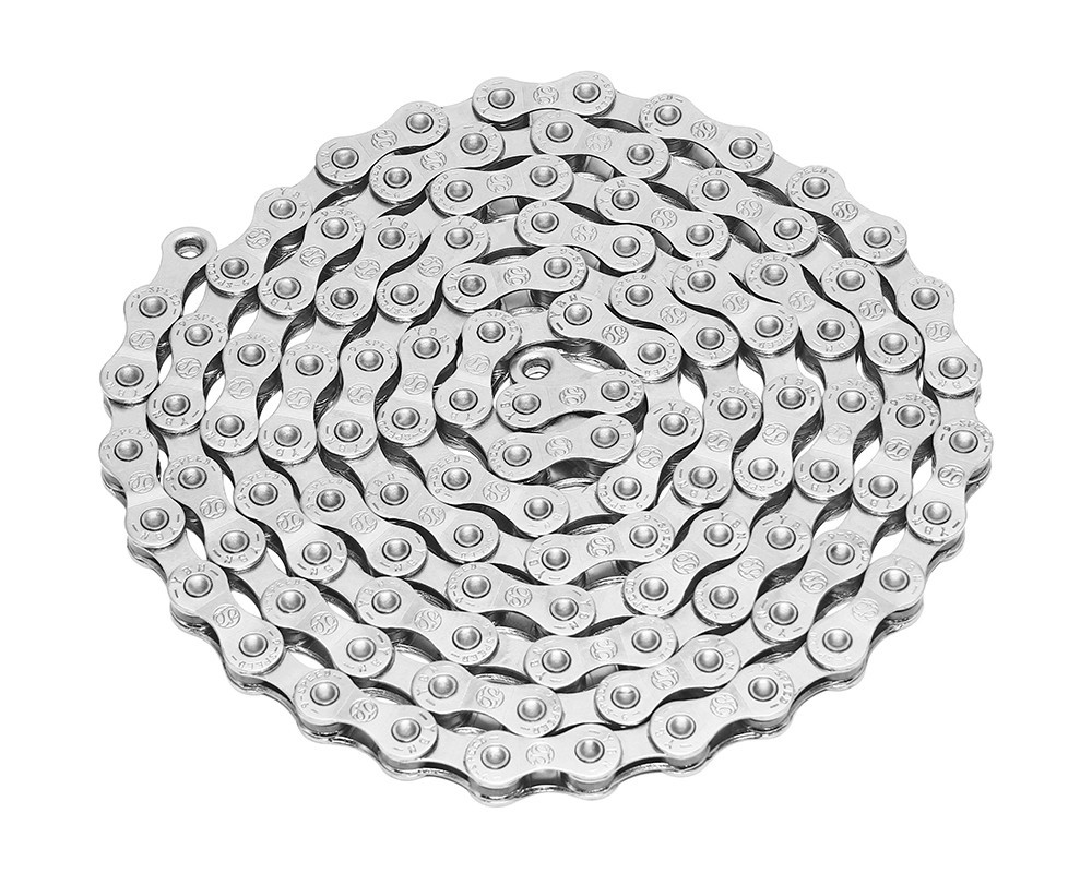 YBN S9 9 Speed Bicycle Chain 1/2 x 11/128 116 Links Chrome Steel Replacement.