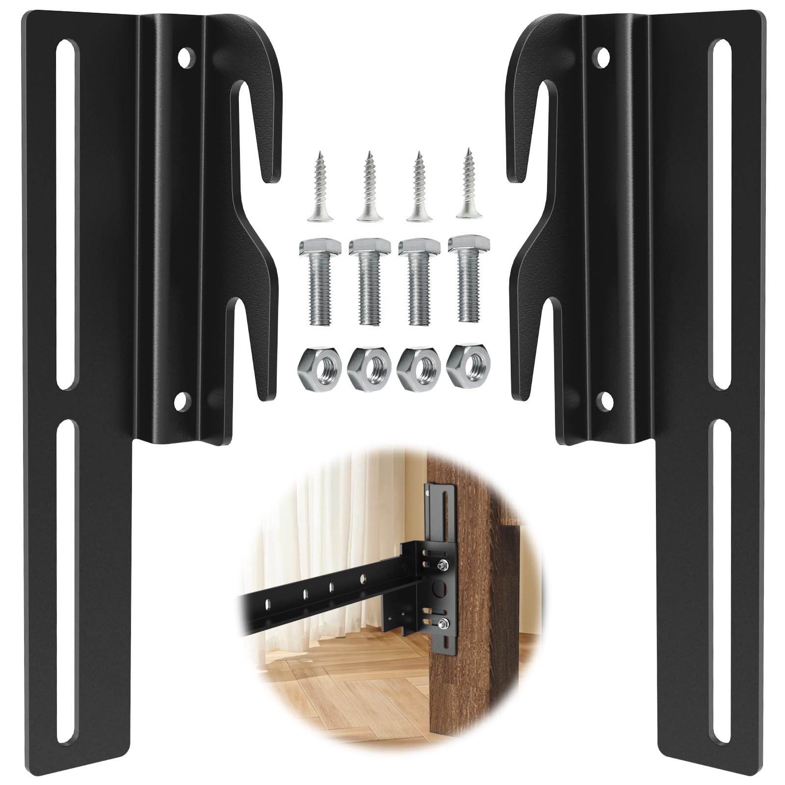 Hook for Bed Frame, Heavy Duty Headboard Adapter Brackets, 2 Pack