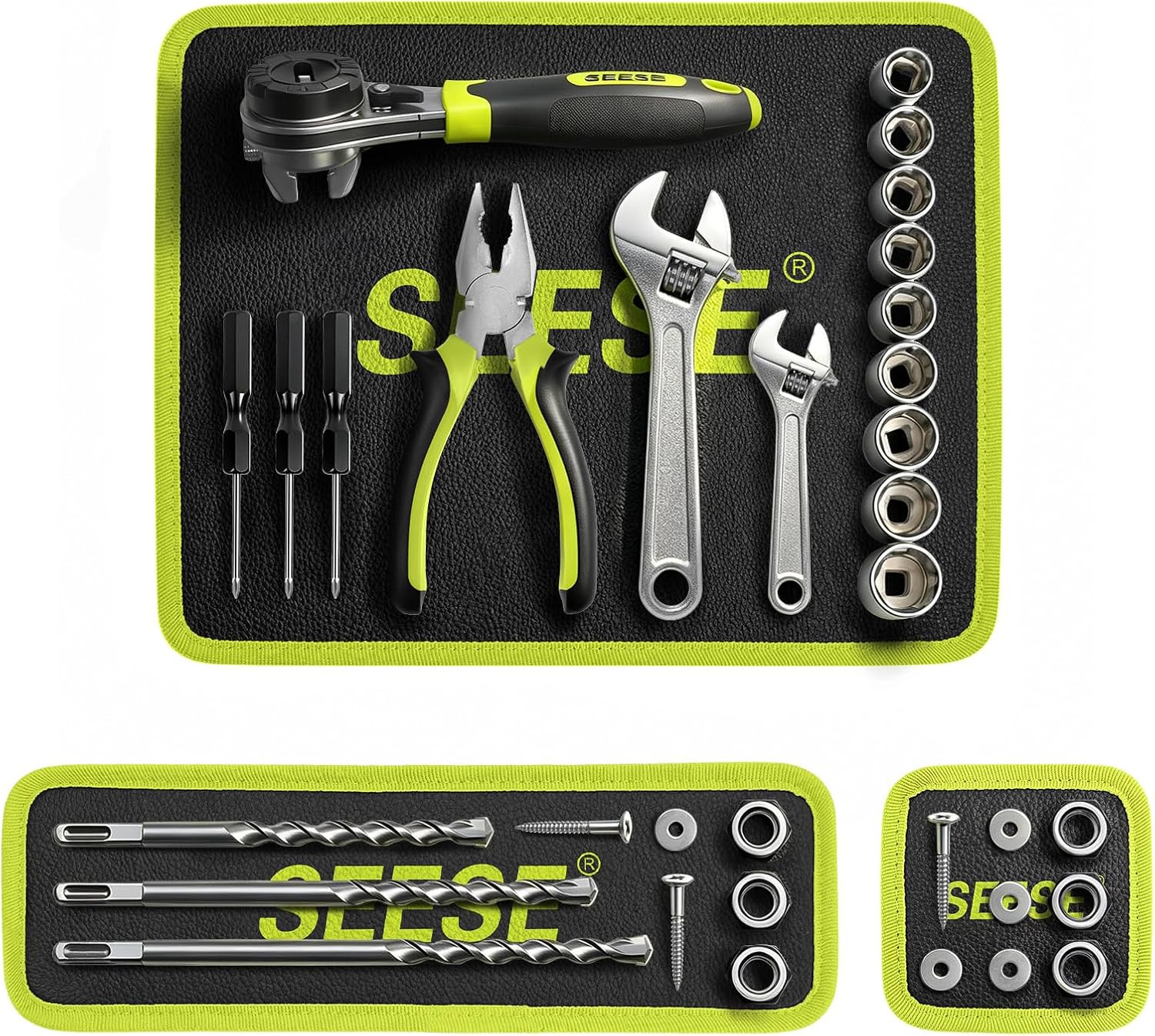 Flexible Magnetic Tool Mat: Features 83 Powerful Magnets for Holding Tools & Met