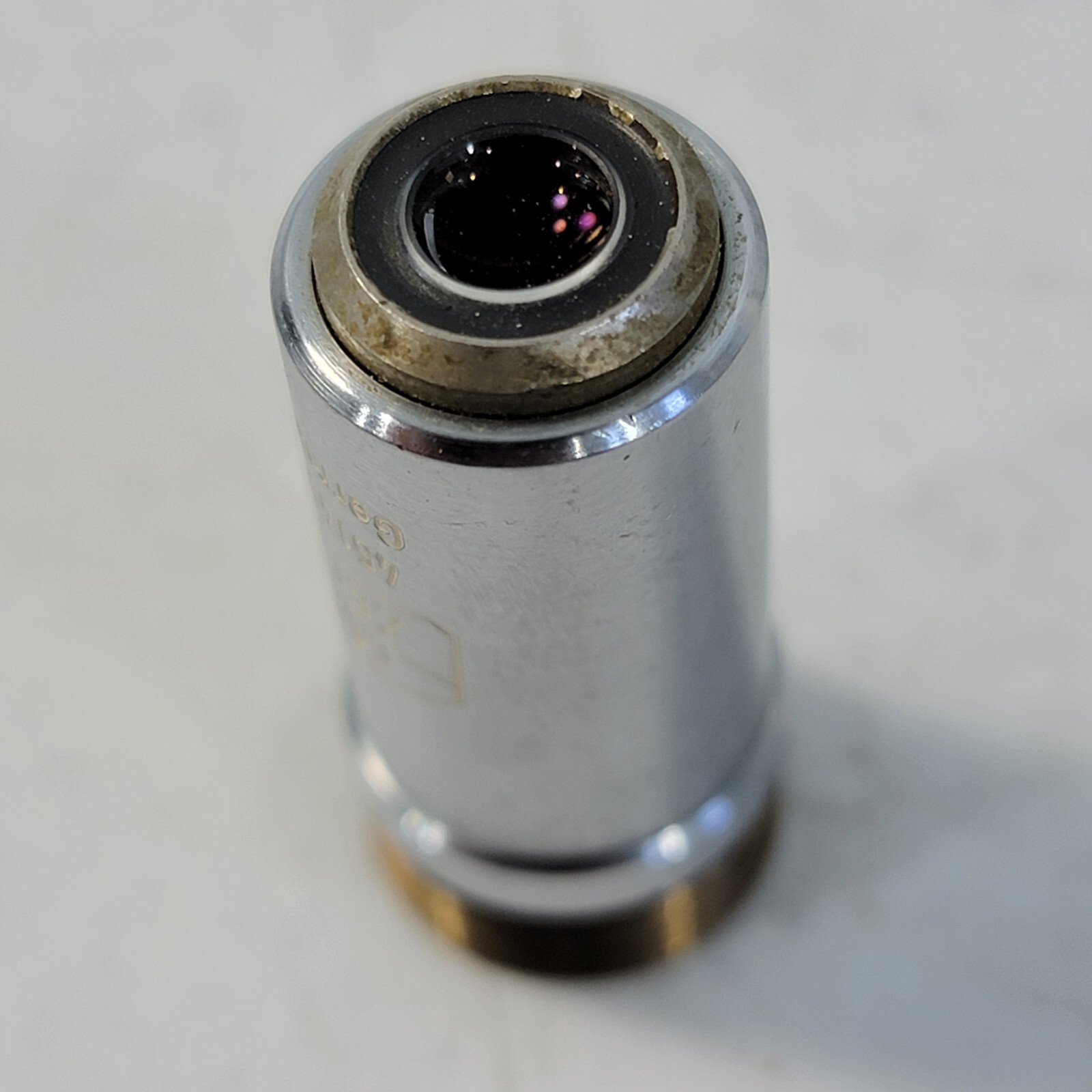 ZEISS 10x Epiplan Microscope Objective 10/0,2 Inf/1,5 w/ White Text