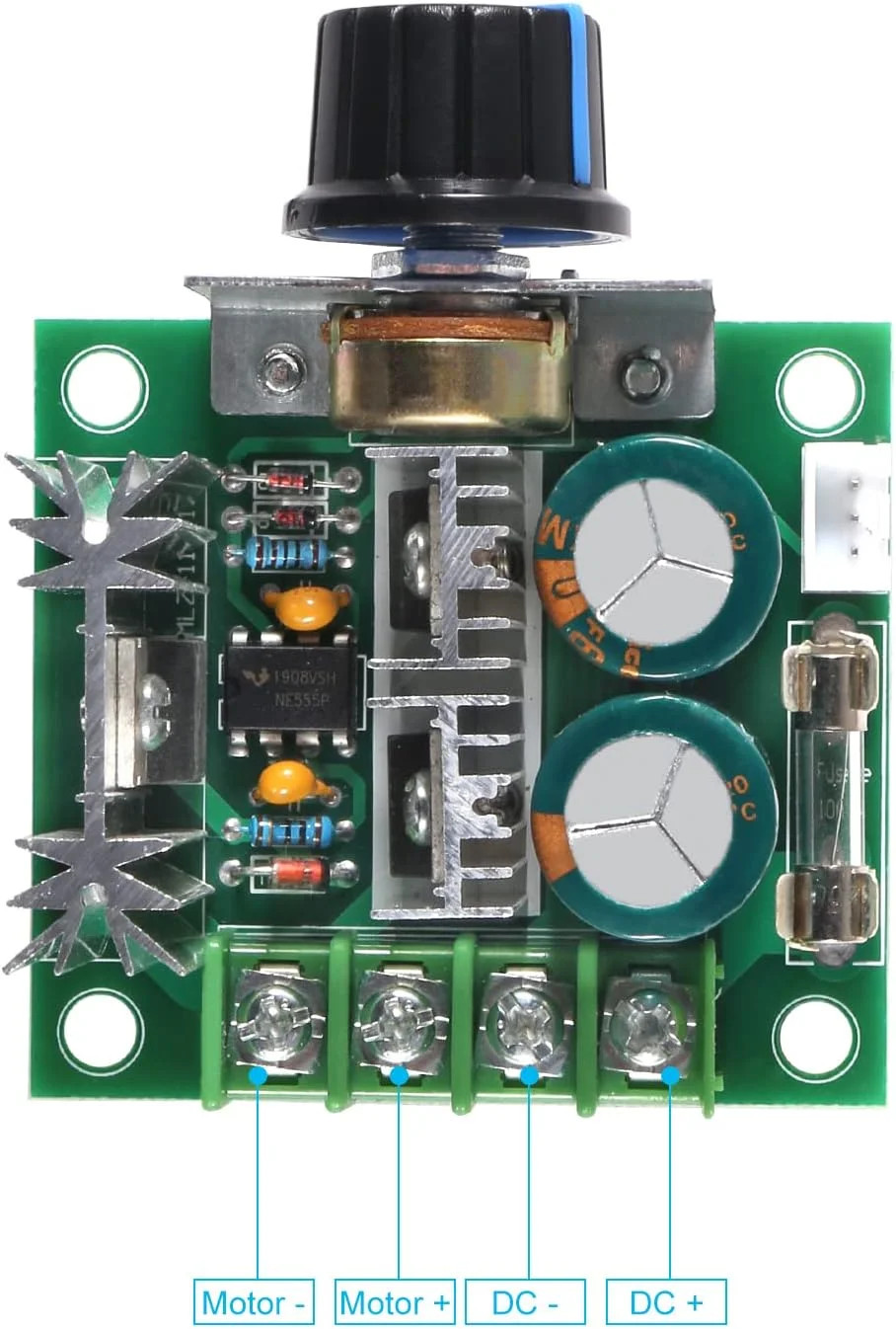 2pcs 12V-40V 10A PWM DC Motor Speed Control Switch Controller Voltage Regulator