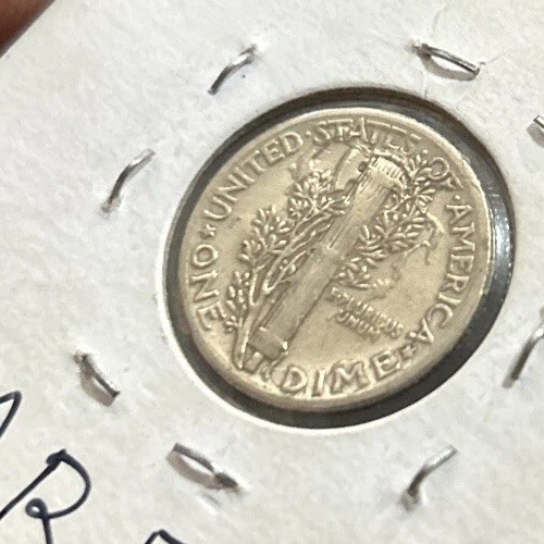 1944 w mercury dime ERROR COIN Reverse Vines Wrap The Words