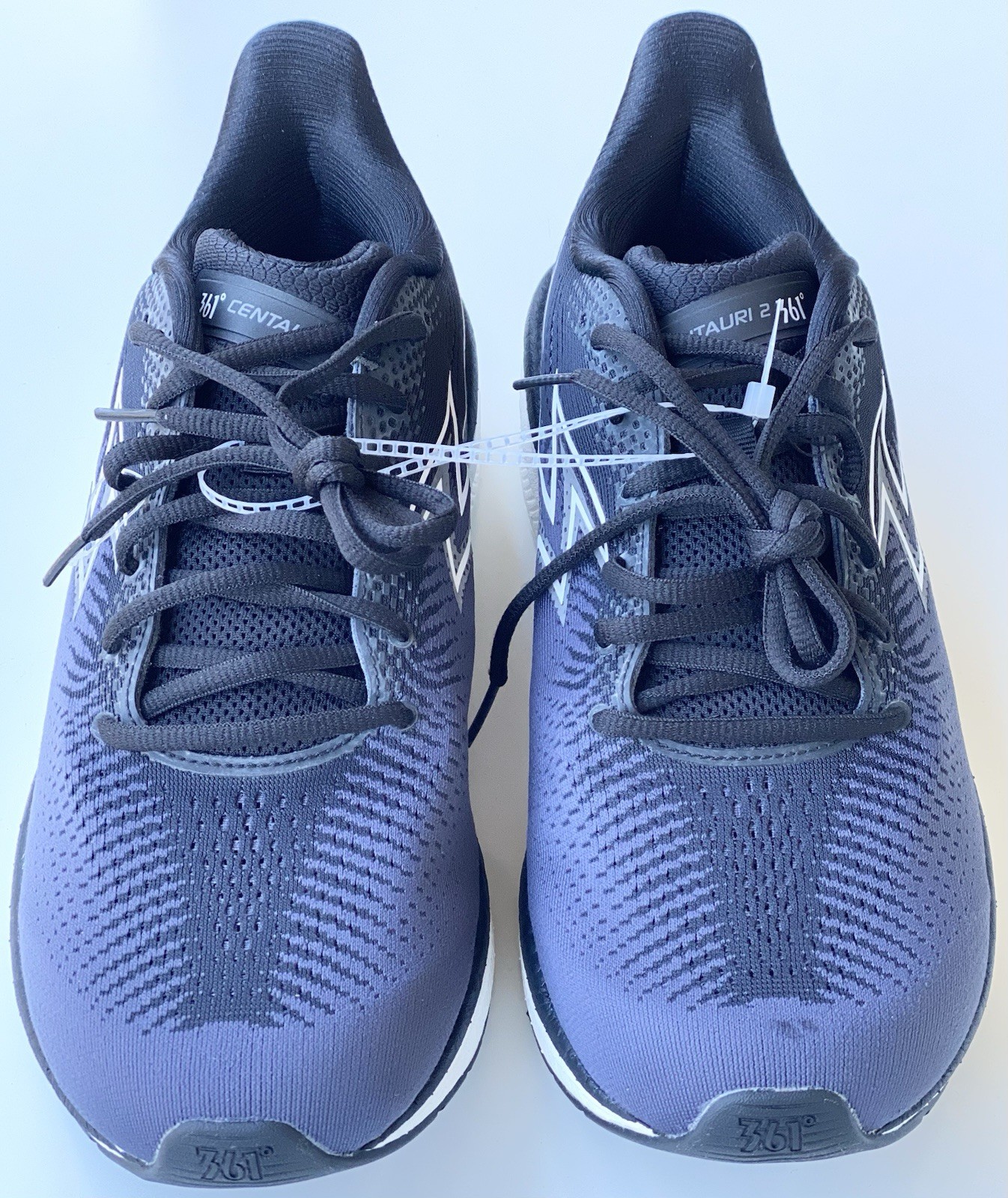 361 Degrees Centauri Black White Running Shoes Sneakers Y2425-0900 Men's 10.5