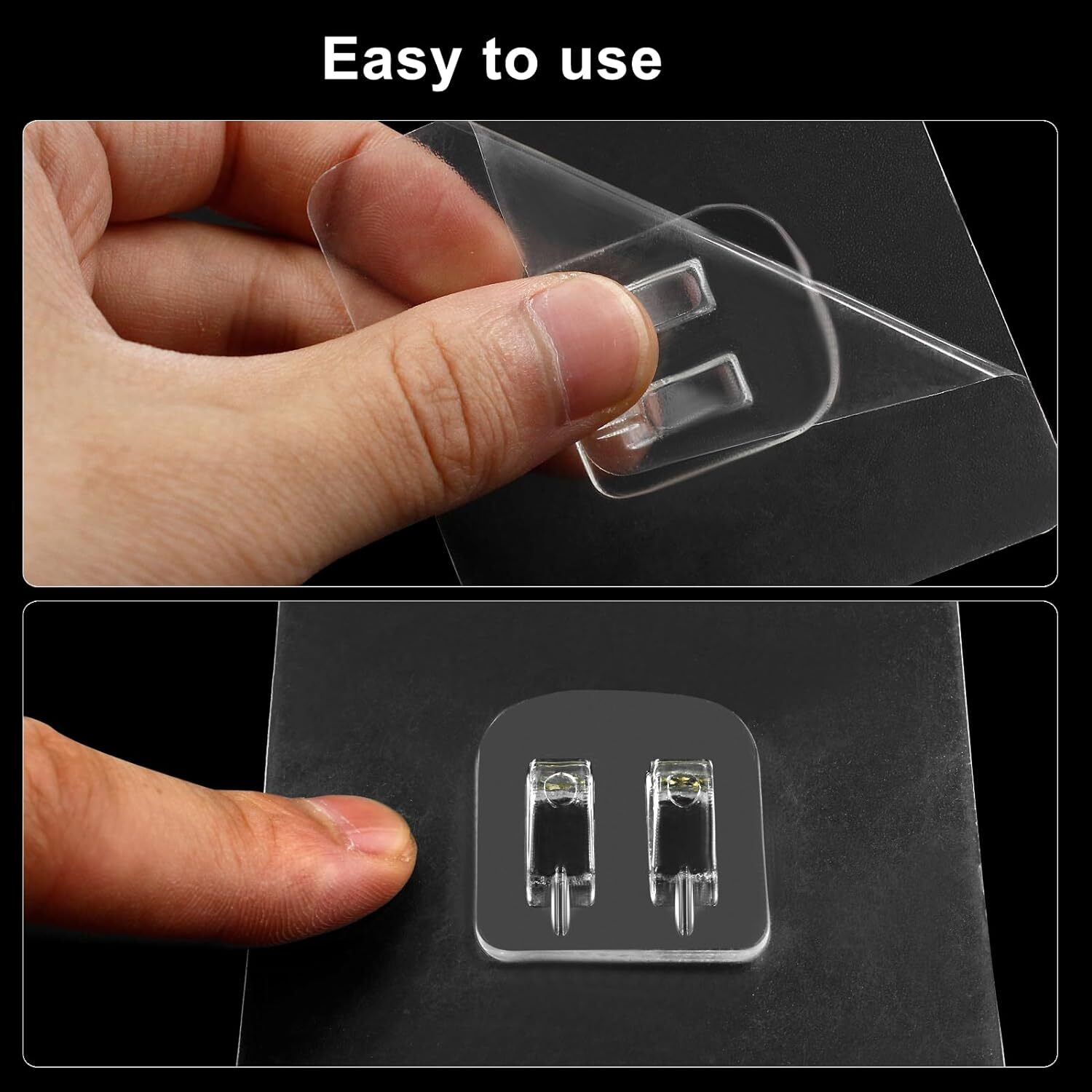 Unlorspy 10 Pcs Clear Shower Caddy Adhesive Sticker 7 x 7 cm ,Single Hook