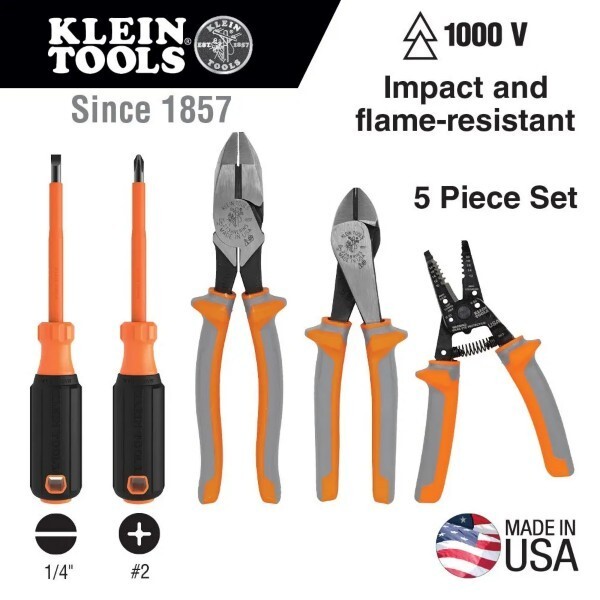 Klein CANADA 1000V Insulated Tool Set, 5-Piece