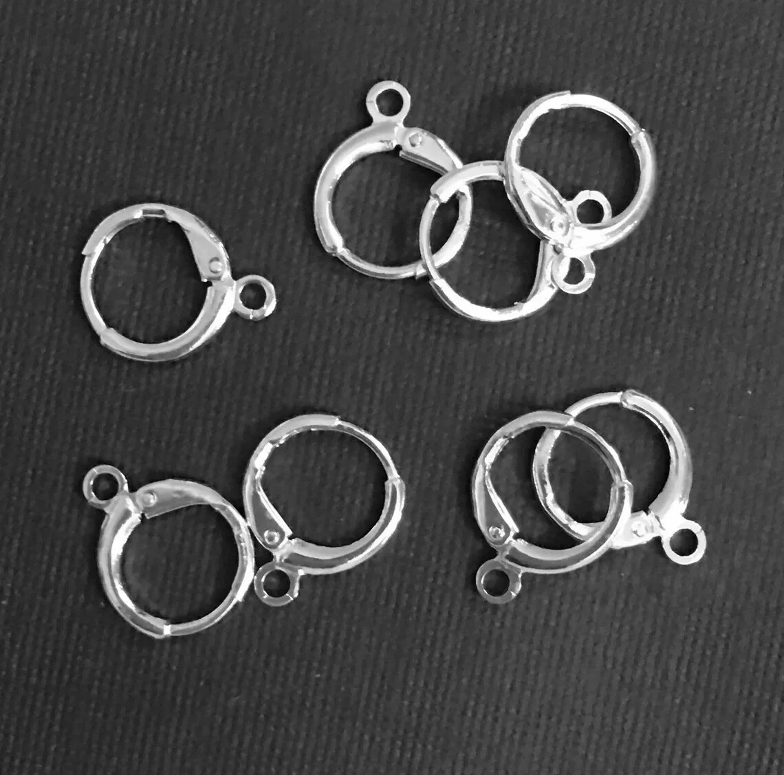 30 pcs Round Leverback EarWire 12mm