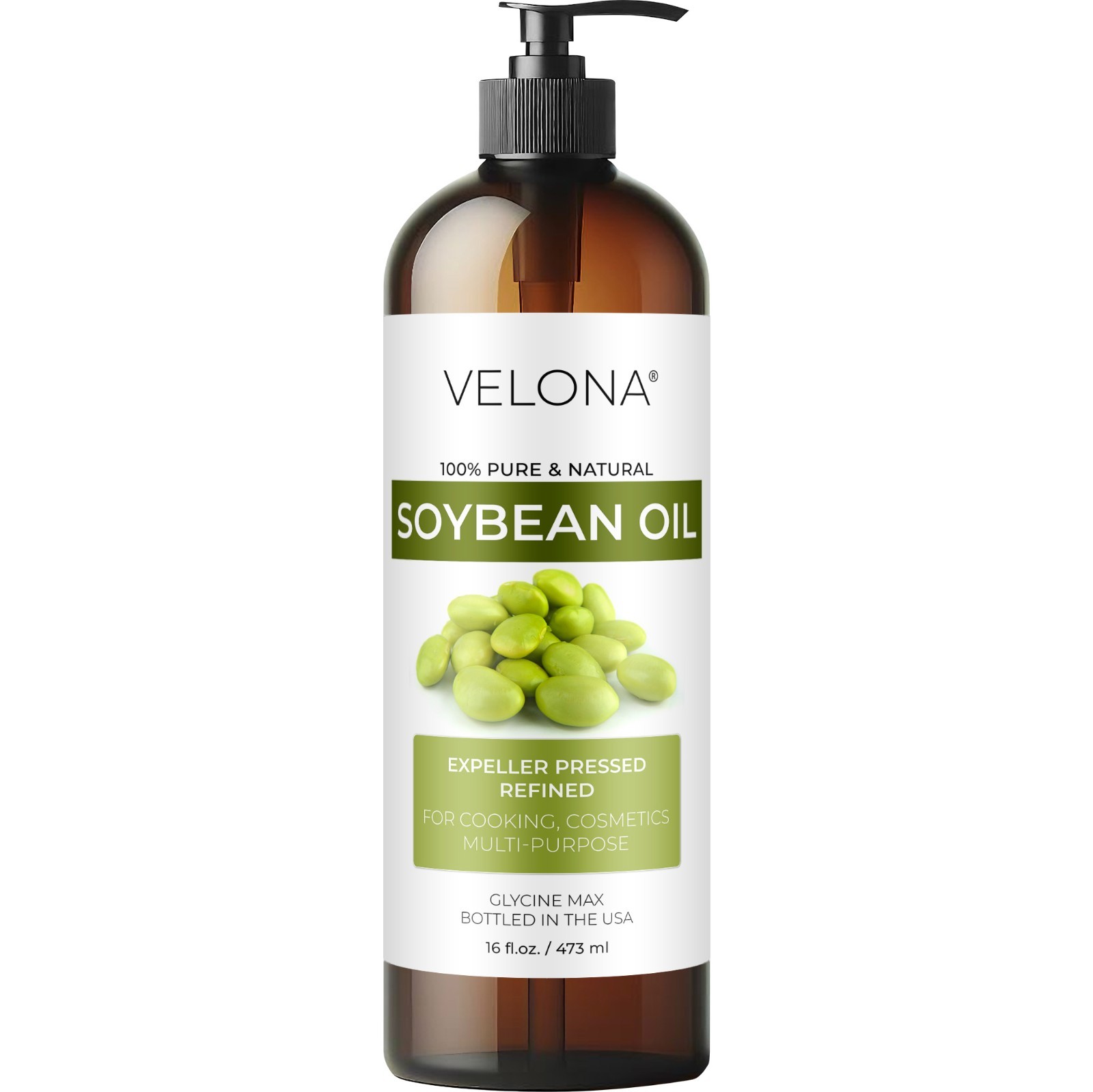 Velona Soybean Oil 2 Fl Oz-1 Gal Refined | Cooking, Baking, Skin, Hair, Body