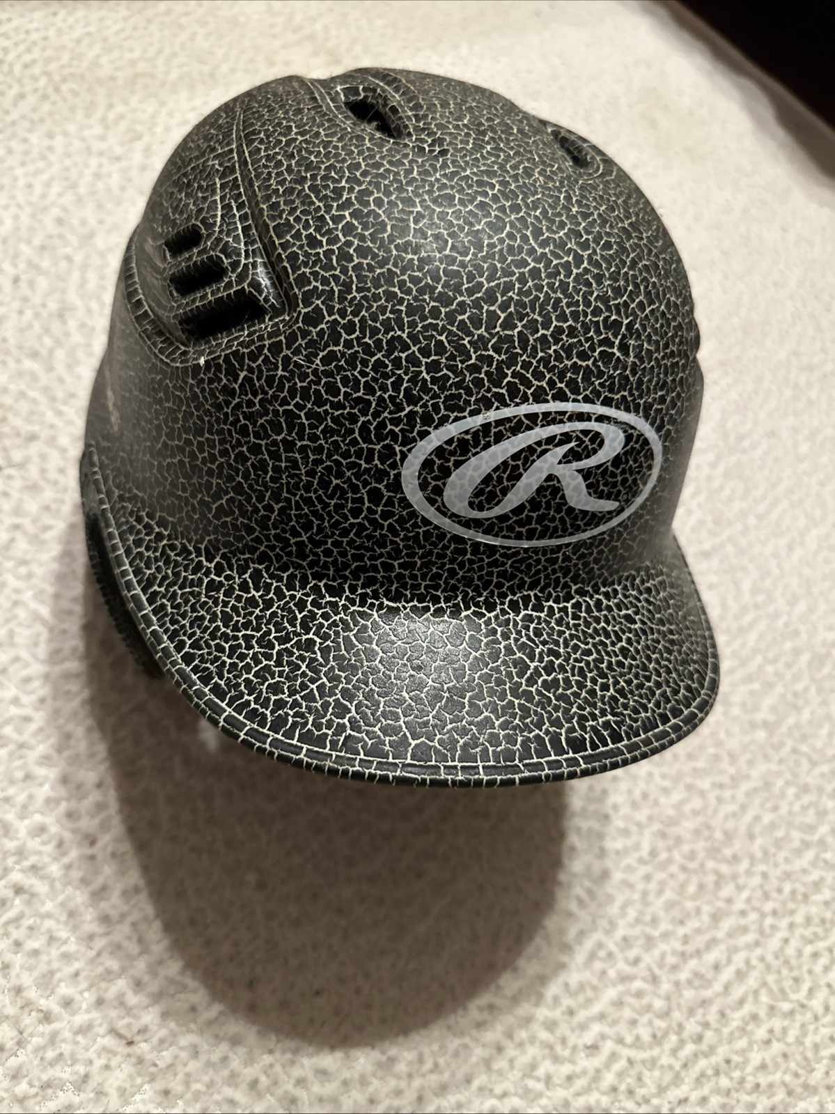 RAWLINGS R16J-R1 Gray Baseball Softball Batting Helmet - Size 6 3/8 - 7 1/8