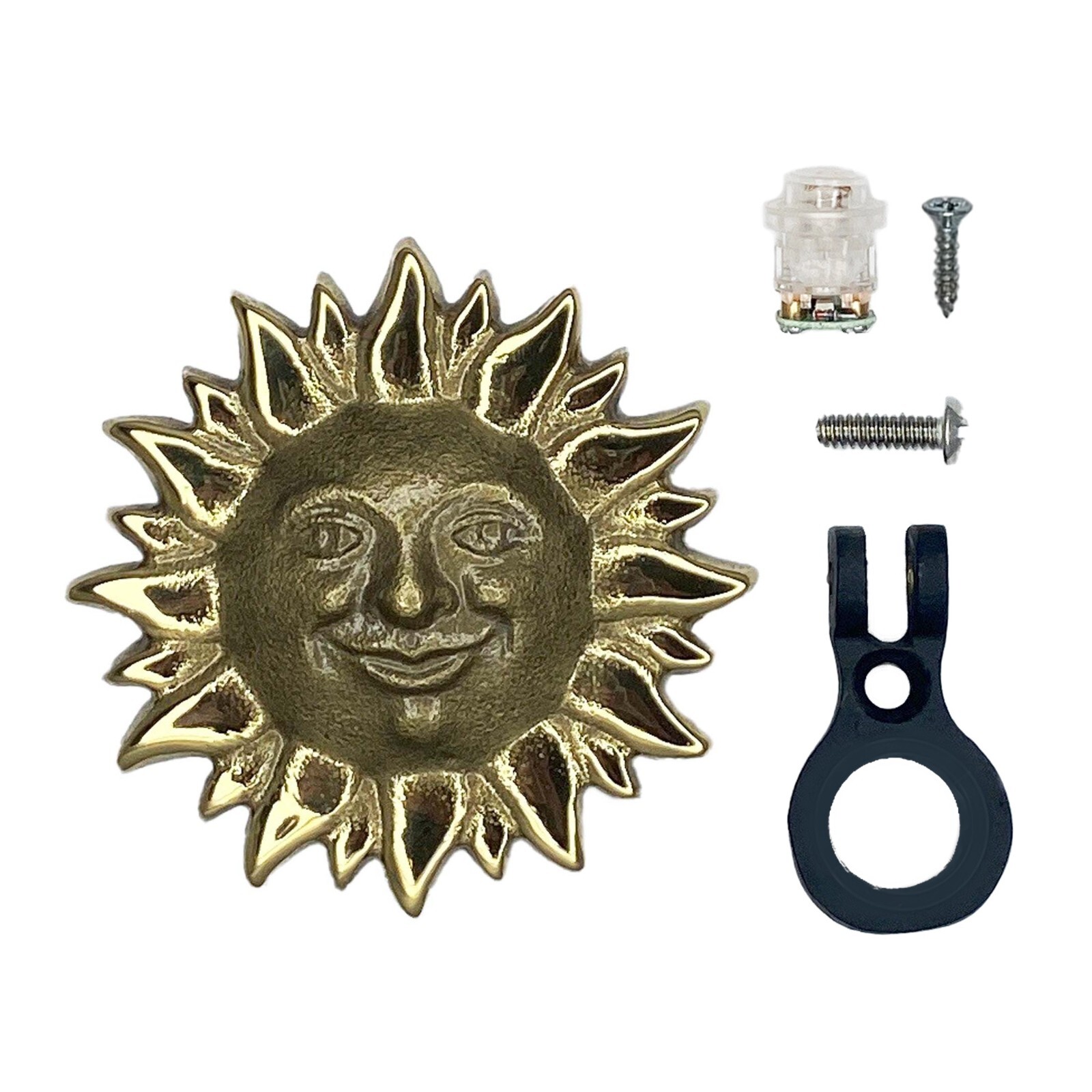 Sunface Doorbell Ringer by Michael Healy - Brass Finish