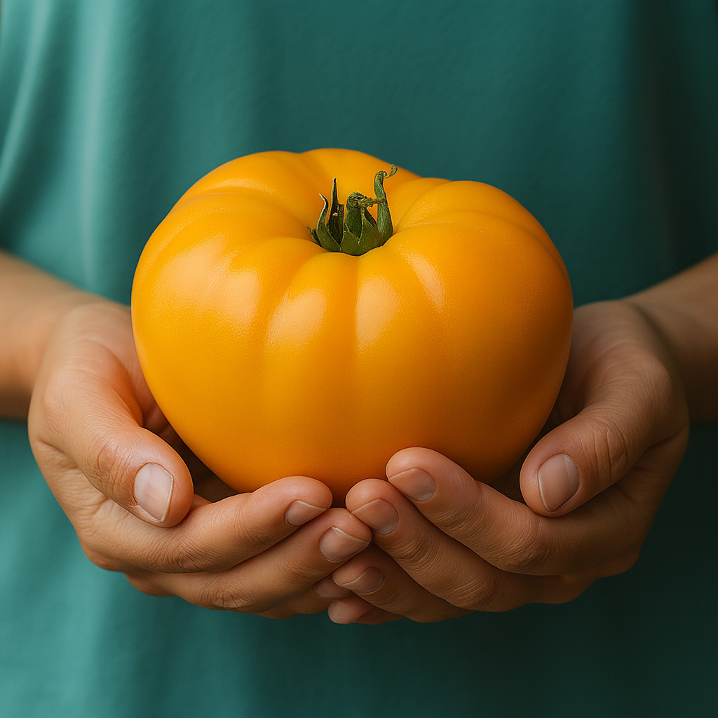 100 Heirloom Amana Orange Tomato Seeds - HUGE 2+ LB Sweet Orange Indeterminate