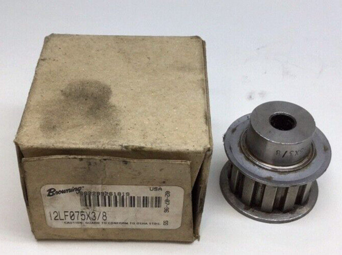 Browning 12LF075X3/8 Timing Belt Pulley 3/8" Bore 12T 12LF075X38