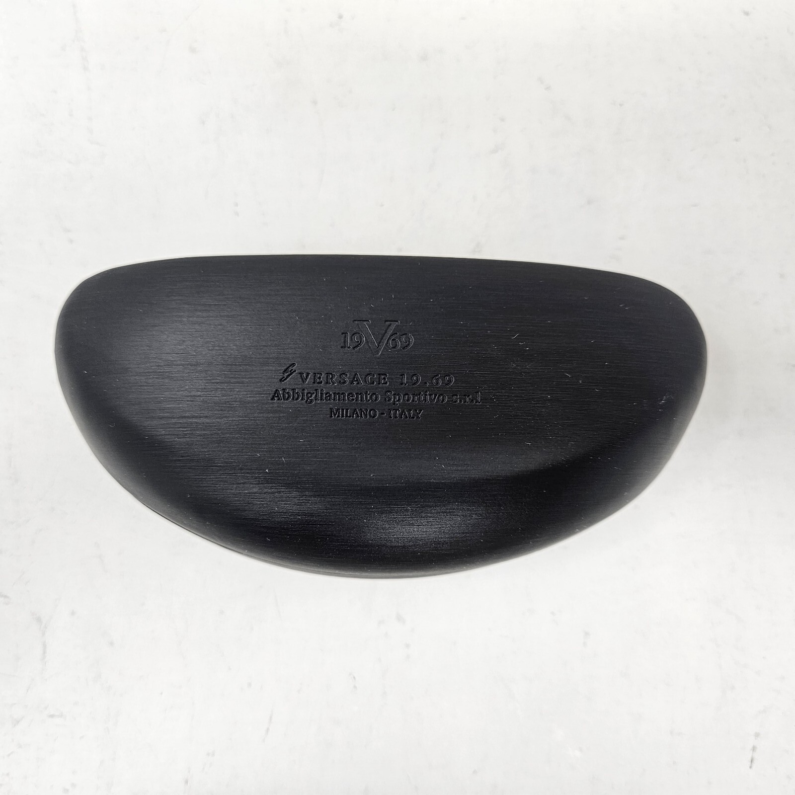 NEW 19v69 Versace 'Black' Oversized Clamshell Sunglasses Travel Hard Case