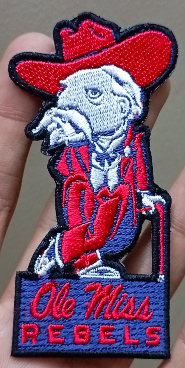 Ole Miss Rebels Colonel Reb Vintage Logo Iron On Patch-Sew Patch-Embroidered